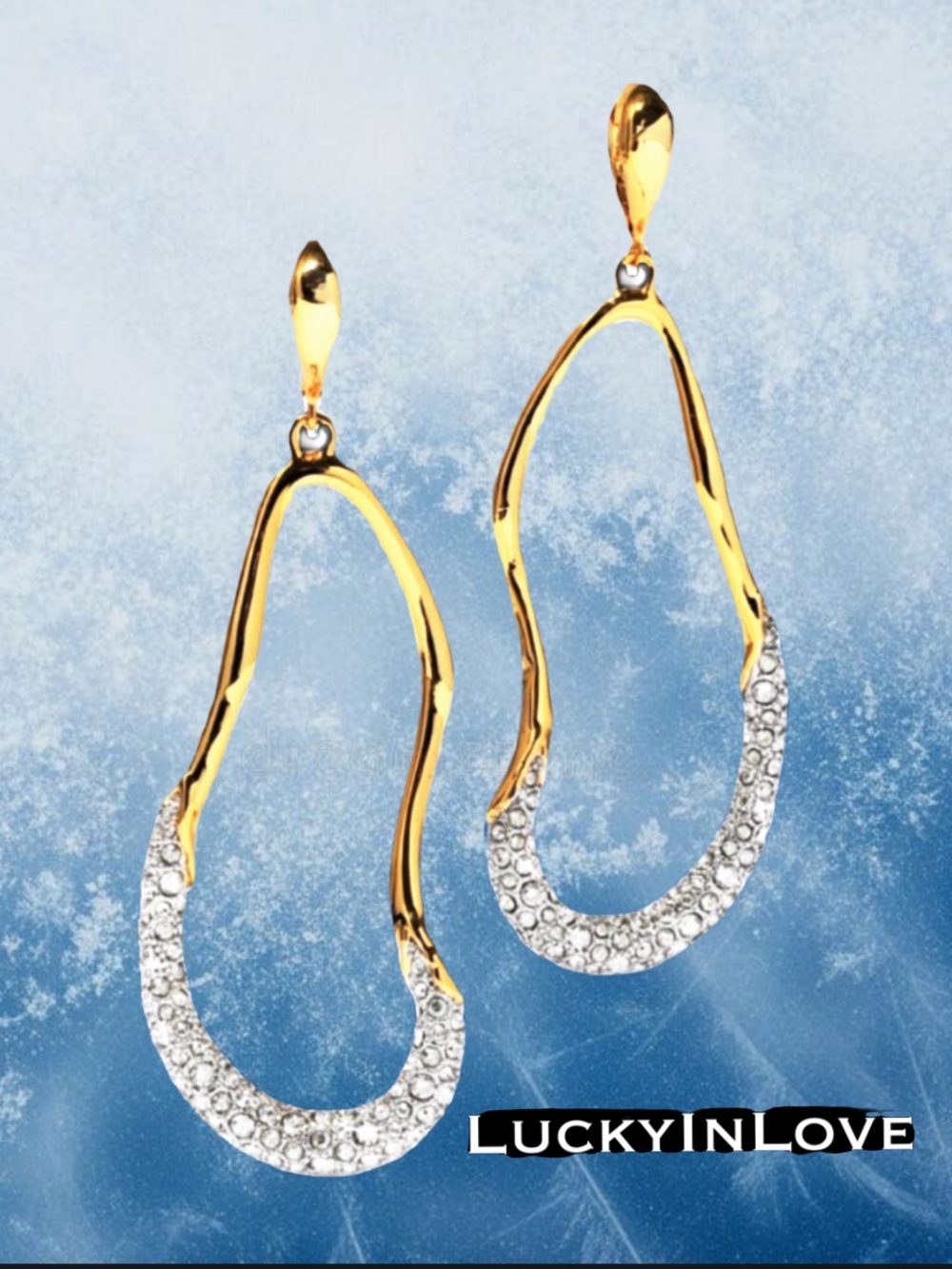 Alexis Bittar • Solanales Auriform Ear-shaped Leverback Crystal Drop Earrings